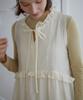 Wioi Shallot Ruffle Sleeveless Dress_Beige