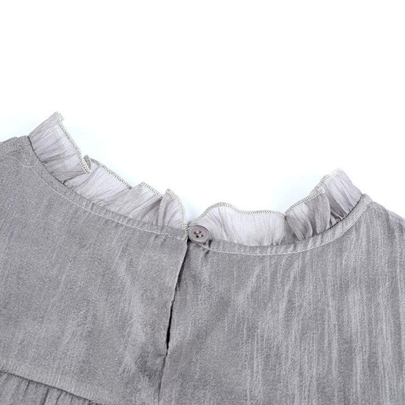 Dress Women Summer Loose Casual Peplum Short Sleeve Straight Dress Women