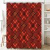 Modern Red Pattern Shower Curtain Waterproof Decorative Bathtub Liner for Bathroom Accessories Red 80 X 126 (set Includes Shower