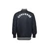 Converse Baseball Jackets Men's Black Baseball Collar Moderate Straight Fit (Unisex) Baseball Jackets 10019324 A02