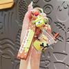 Floating Oil-Filled Bear Milk Tea Cup Keychain - Cute Backpack Pendant for Couples