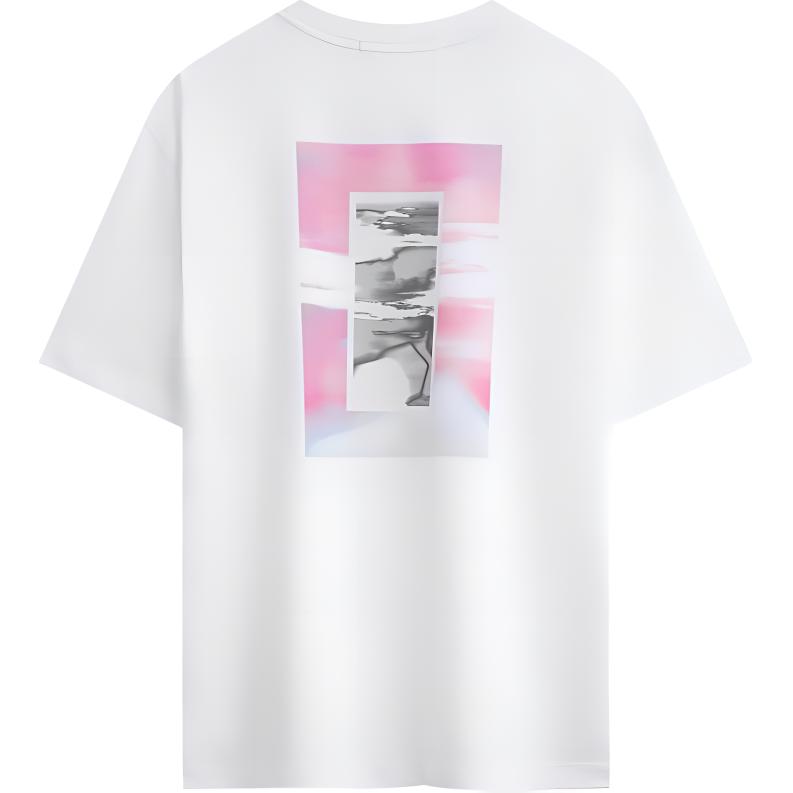 Calvin Klein Casual Crew Neck Letter Print Short Sleeve T-Shirt Men Tops Moonlight-White J325191