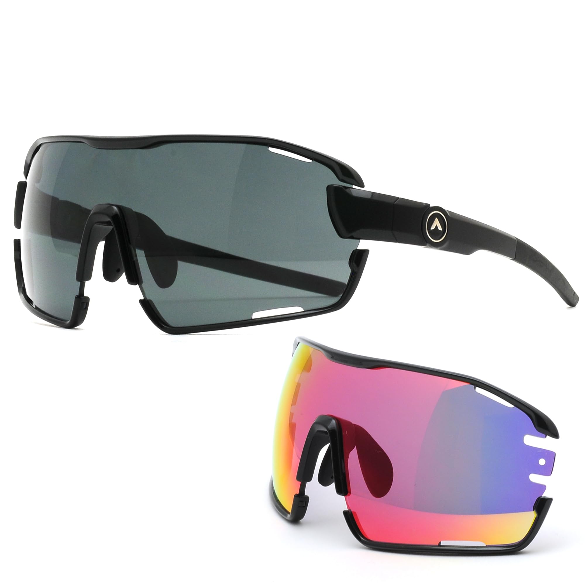 

Спортивные солнцезащитные очки поляризованные солнцезащитные очки черные ADJUSTER красные зеркальные линзы набор [A-Fit] мужские AF-805-C1