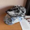 JYL TS DIY Denim Cap Men Japanese Vintage Washed Casual Newsboy Painter Hat Denim