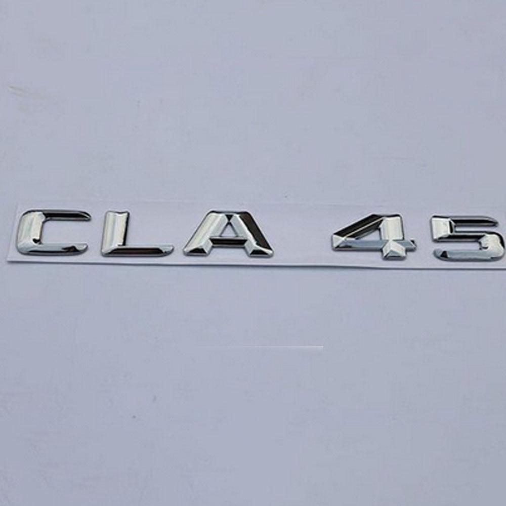 For Mercedes Benz W176 W177 A45 ClA45 GlA45 Turbo 4Matic Bright Silver 3D Car Style Decorate Fender Boot Cover Logo Badge New