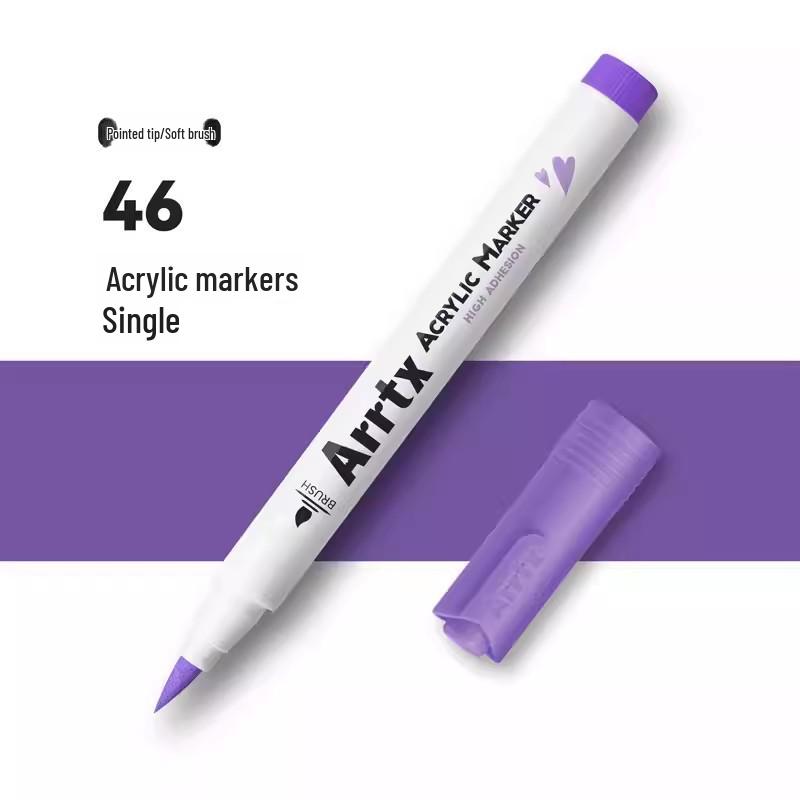 Arrtx Artesian Acrylmarker - Weiche Spitze, Wasserfest, 30 Lilatöne für DIY & Graffiti.