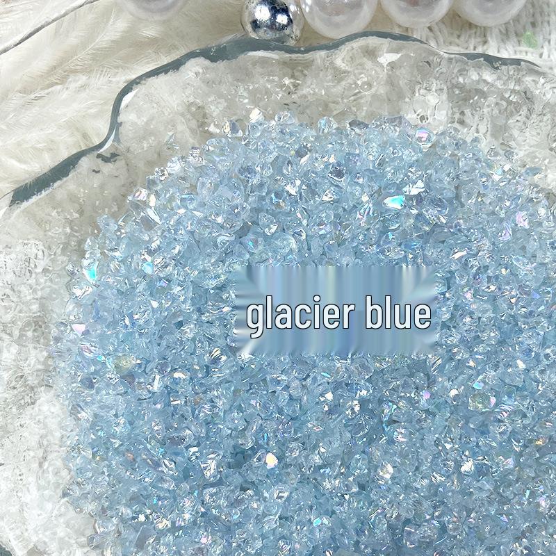 Handmade Iridescent Crushed Stone Nail Art Decorations