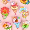 30Pcs Lollipop Paper Cards Lovely Cartoon Rabbit Bear Children'S Day Birthday Party Candy Gift Packaging Diy 3D Decorative Cards