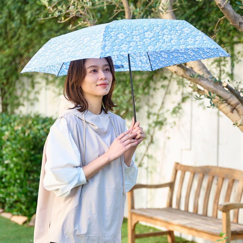 urawaza Folding Folding Manual Floating Flower UV Lemon Yellow 3-Second Umbrella, Slim, Umbrella, Opening, Large, Wide, Water-Repellent, Design,