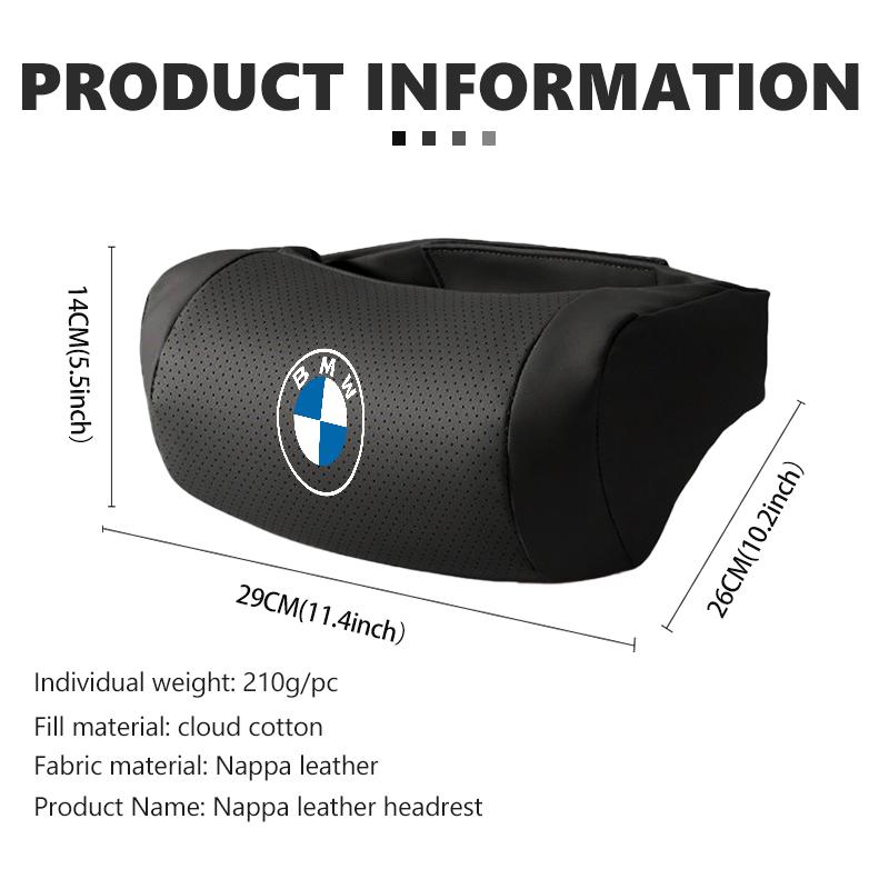 mkacg4 Car Pillow Seat Head Support Protector Auto Travel Soft Headrest For BMW Performance M E87 E30 E46 E28 F35 G20 E93 F20 X3 X