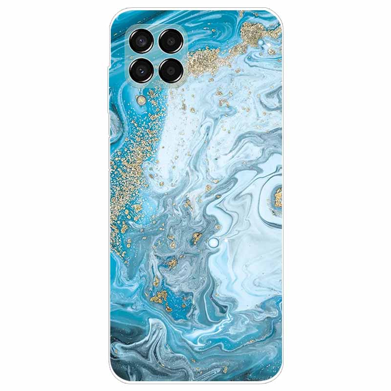 Hülle für Samsung M33 Hülle Marmor Weiches TPU Silikon Handyhüllen für Samsung Galaxy M53 5G Hülle Klarer Bumper M 33 53 Schutz