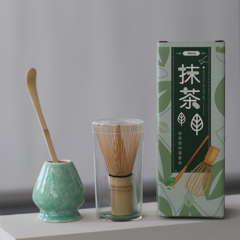 Japanese Style Ceramic Matcha Making Set BespritGift Song Dynasty Tea Whisking Tools Bamboo Whisk&Scoop Matcha Kit Gift Box