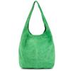 Italian Leather Bag Purse Natural Suede