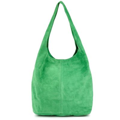 Italian Leather Bag Purse Natural Suede