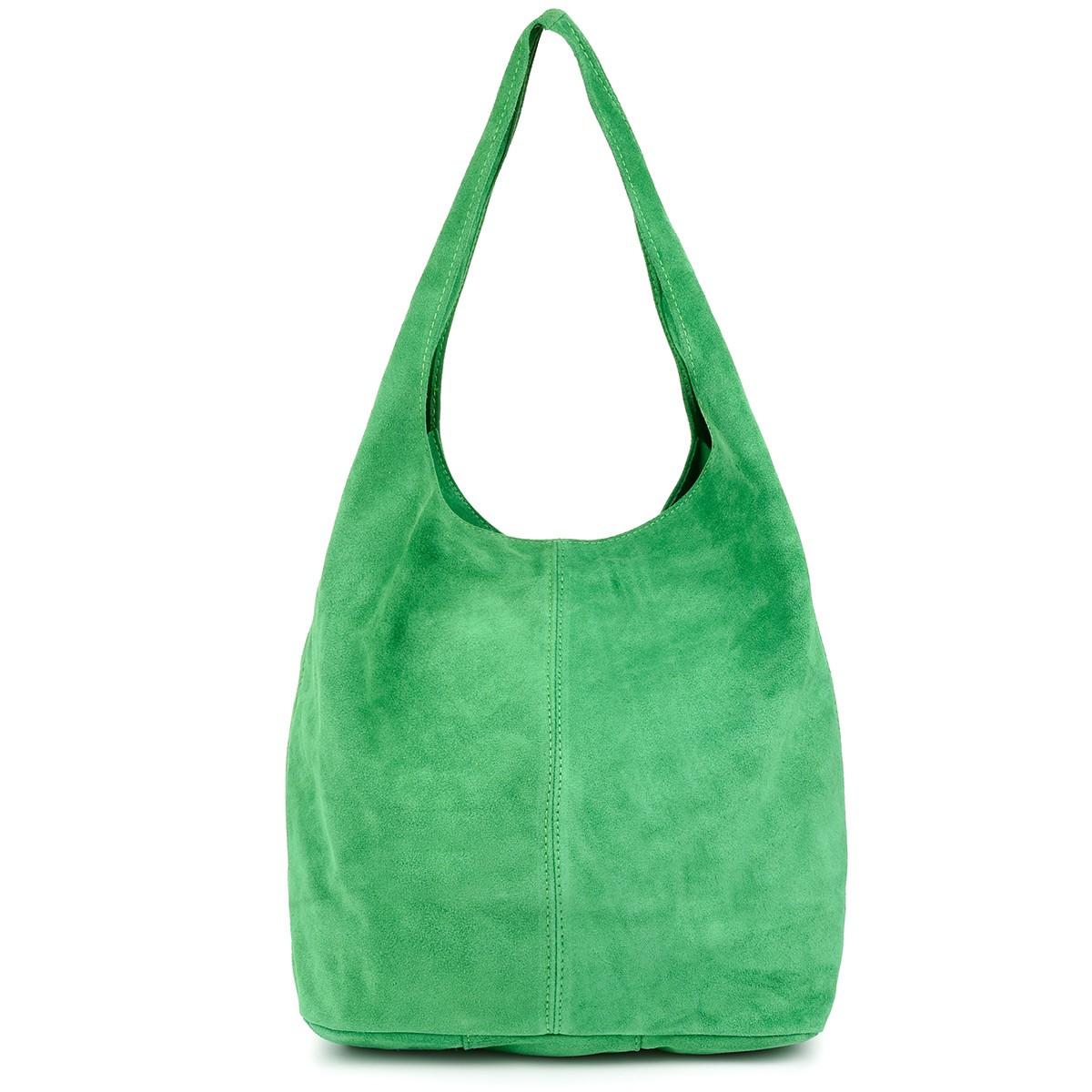 Italian Leather Bag Purse Natural Suede