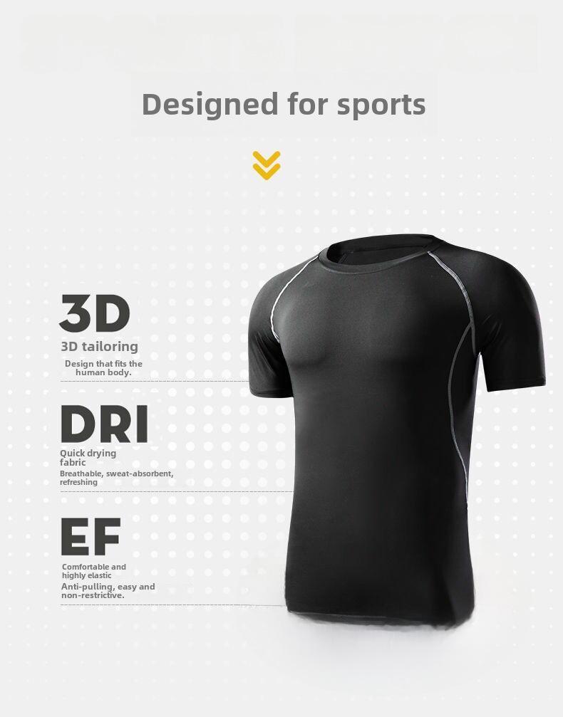 Men's Quick-Dry Spring Sports Tights for Running, Fitness, Basketball, and Football