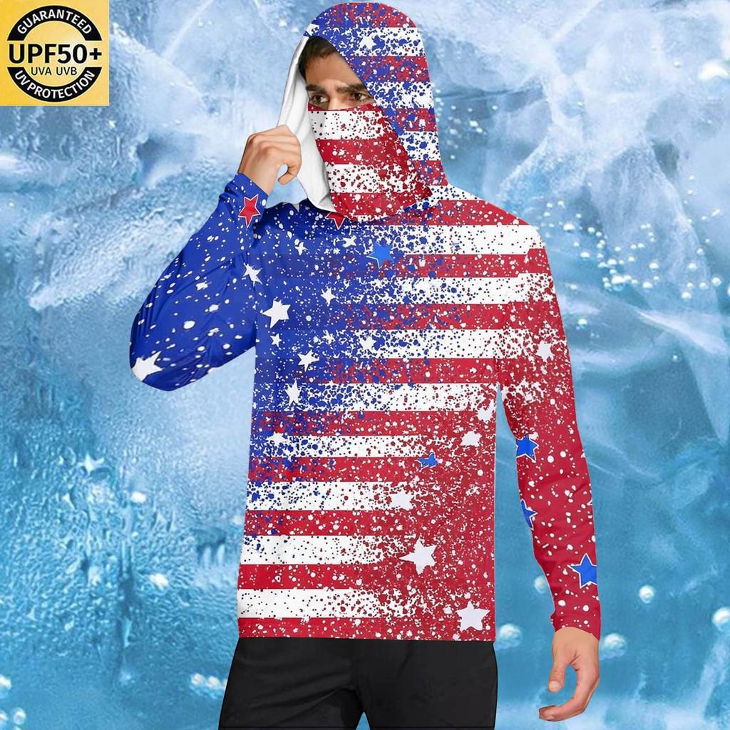 Men's Casual Hooded Long Sleeve Sunscreen Top