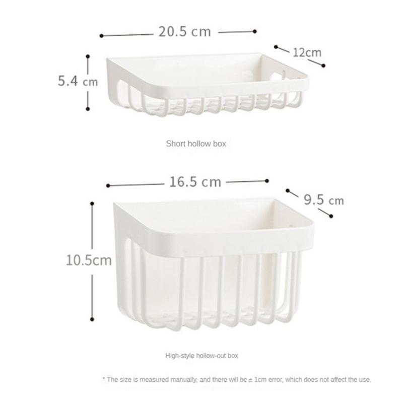 Hollow Out Soap Holder No Punching Storage Rack Convenient Extraction Multifunction Shelf Easy To Clean Wall-mounted Drain Rack