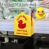 Plastic Mini Magnetic Cruise Duck Mailbox Novelty Yellow Duck Duck Mailbox Magnet Ornament Drop Resistant Openable Door
