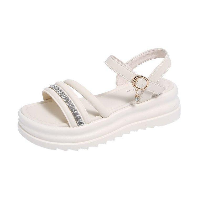 Sports Sandals Women's 2025 Summer New Versatile Muffin Thick-soled High-heeled Fashion Soft-soled Beach Casual Roman Shoes