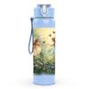 1PC Fairy Girl Fantasy Pillow Art Print 750ml Color Plastic Sports Water Bottle Leakproof Flip Straw Lid Suitable for Sports Office Home Use
