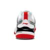 Li Ning OP Cushioning, Wear Resistant Low top Badminton Shoes Unisex White AYZQ009-8