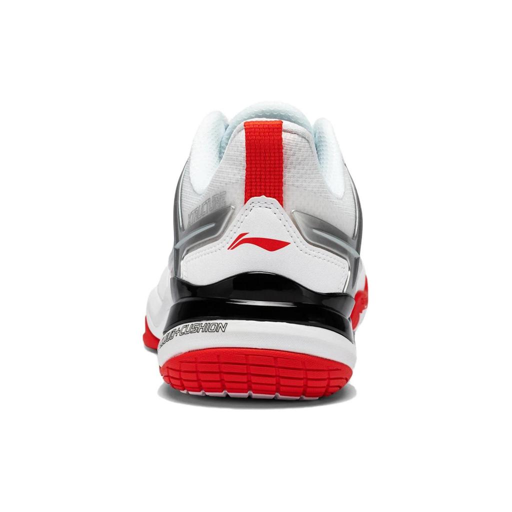 Li Ning OP Cushioning, Wear Resistant Low top Badminton Shoes Unisex White AYZQ009-8
