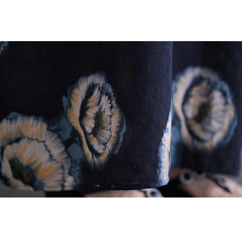 V-Neck Vintage Long Flesh-Covering Dresses