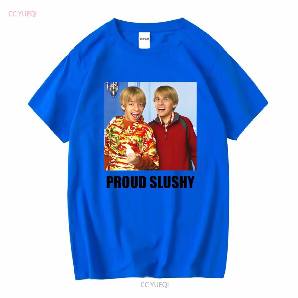 Proud Slushy Noobz Heavy Cotton T Shirt long or short sleeves vintage Washed Top For Everyday Wear streetwear homme Slightly