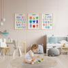 6 Learning Posters for Toddlers & Kids – 11"×14 "Alphabet, Numbers, Colours, Shapes, Days of the Week & Months – Educational Wall Charts for