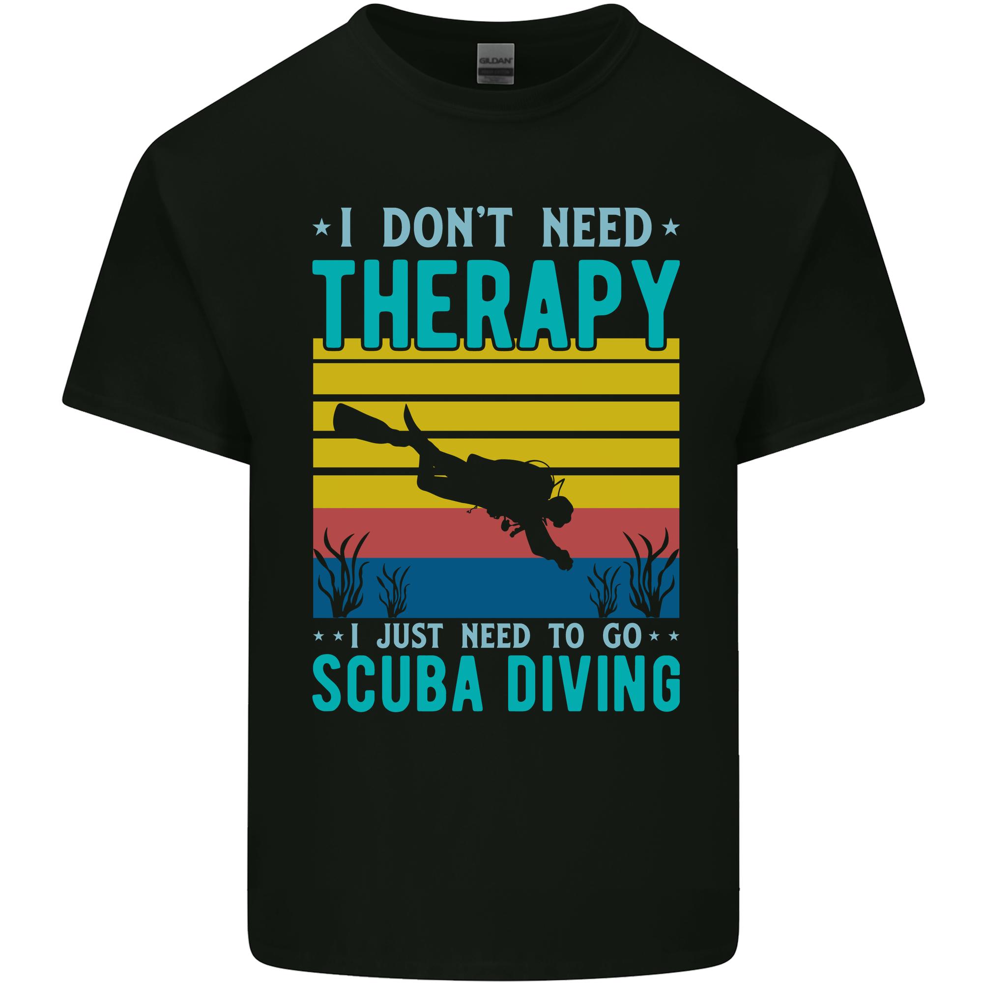 Scuba Diving Therapy Funny Diver Unisexs Light Cotton TShirt S