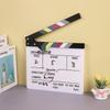 Professional Black and White Acrylic Movie Clapboard Ornament
