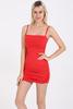 Hot selling cross-border women's European and American summer sexy suspender pleated hip nightclub dress