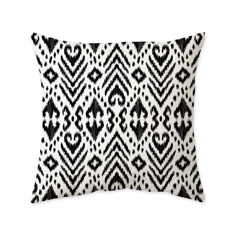 Nordic Geometric Ultra-Soft Cushion Cover, Retro Indian Light Luxury Sofa & Bedroom Lumbar Pillow
