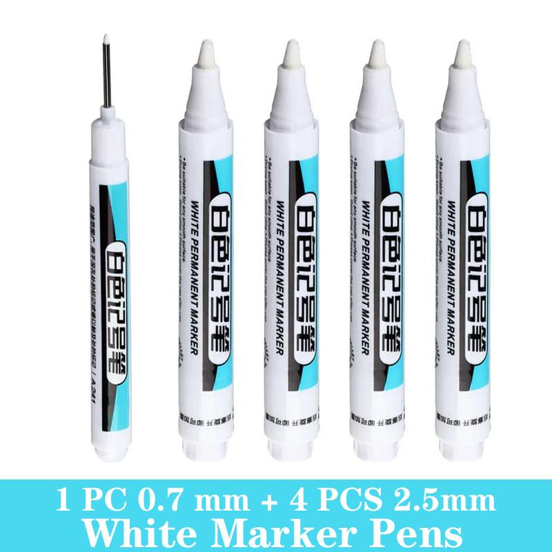 3/5 PCS White Permanent Paint Marker Set for Wood Rock Plastic Leather Glass Stone Metal Canvas Art Supplies Painting Supplies