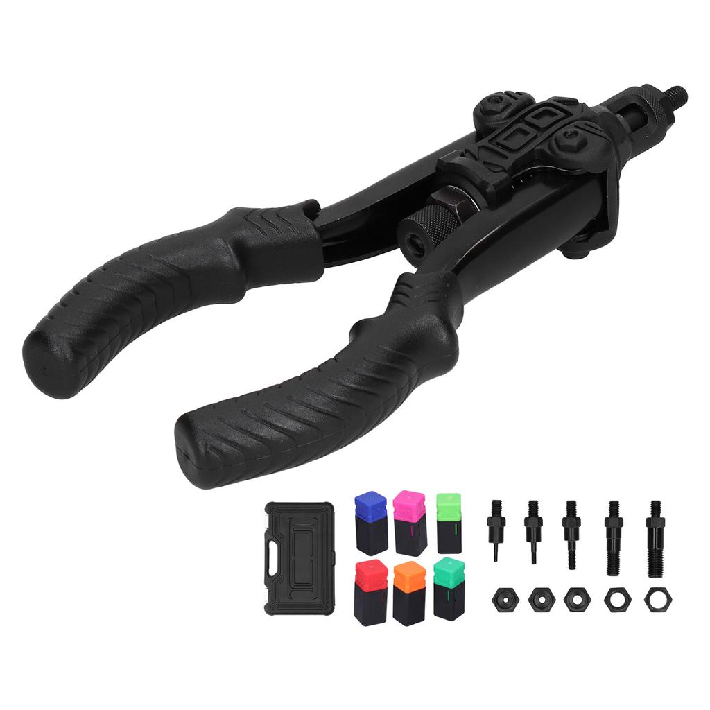 Handnietmutternpistole Manueller Setzer Werkzeugsatz Nietsatz mit Dorn M3 M4 M6 M8 M10 M12