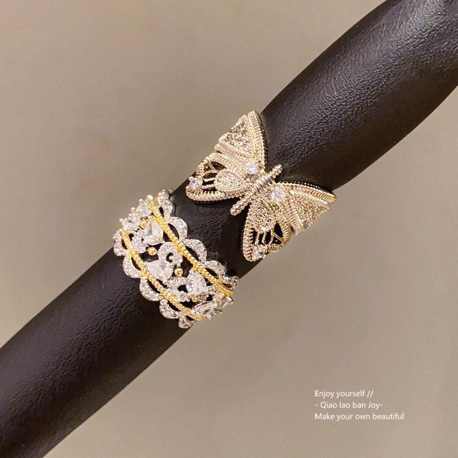 Geometric Zircon Silver Womens Fashion Ring With Elegant Design For Office Wear