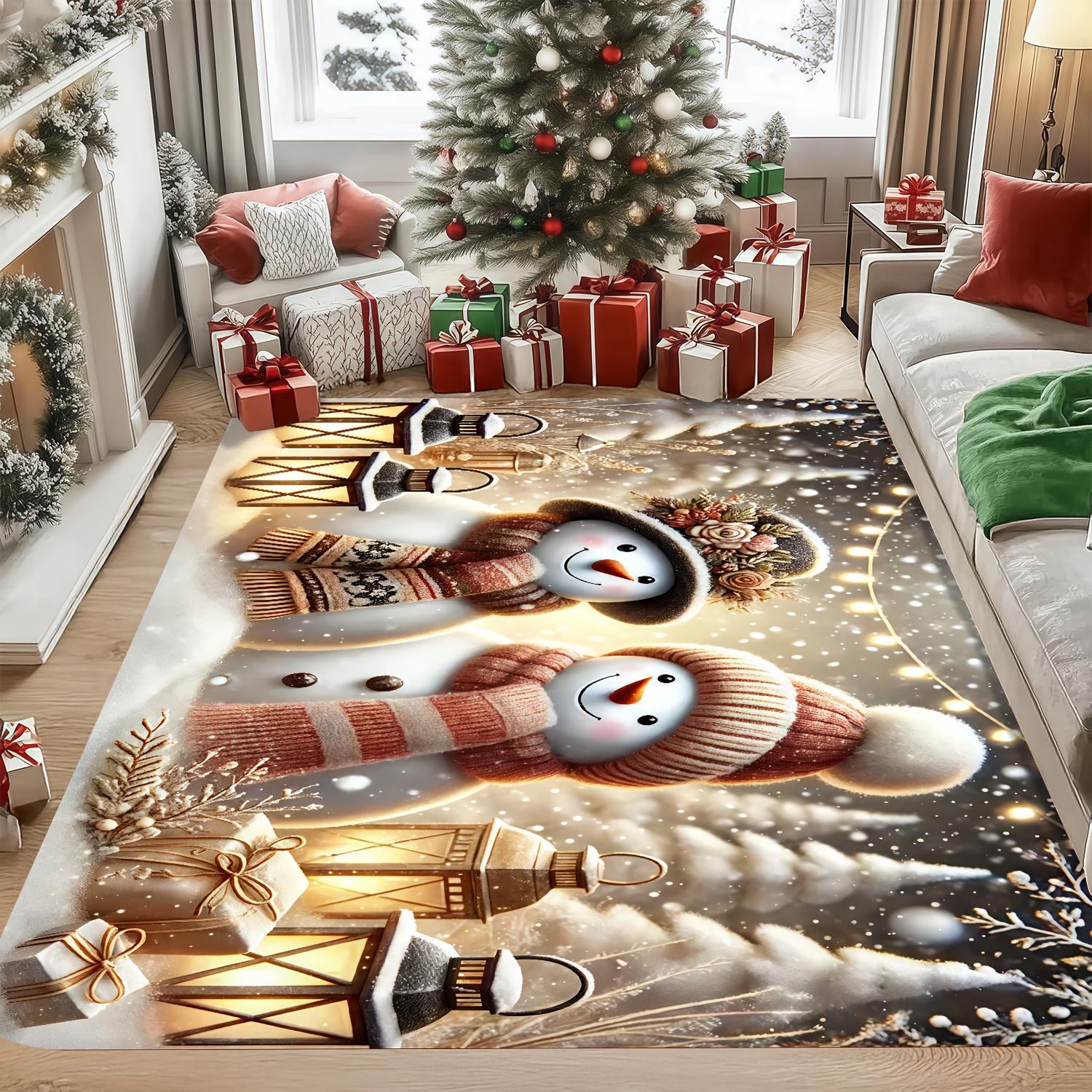 Zvaigžņota nakts Ziemassvētku paklājs Santa Rūķis