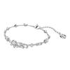 Swarovski Gema Asymmetrical Floral Pattern Rhodium Plated Bracelet Women Bracelet White 5644687