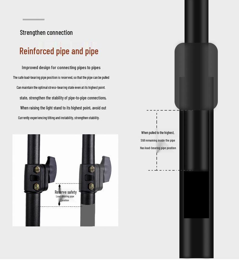 2.1m Frosted Live Broadcast Tripod with Selfie and Photography Light Stand for Mobile Phones.