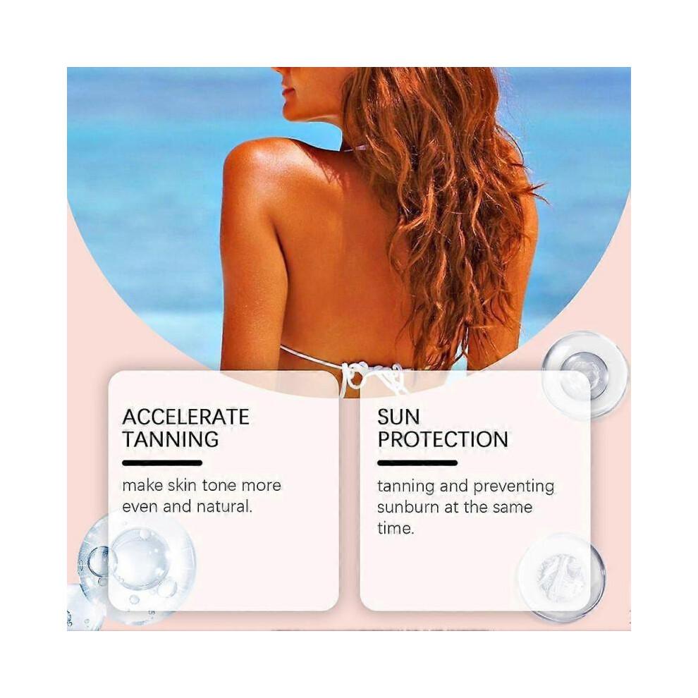 (1pc) Summer Tanning Lotion SPF30 Sun Taning Gel Sunscreen Hydrating Moisturizing Tan-Accelerator for Sunbeds Outdoors