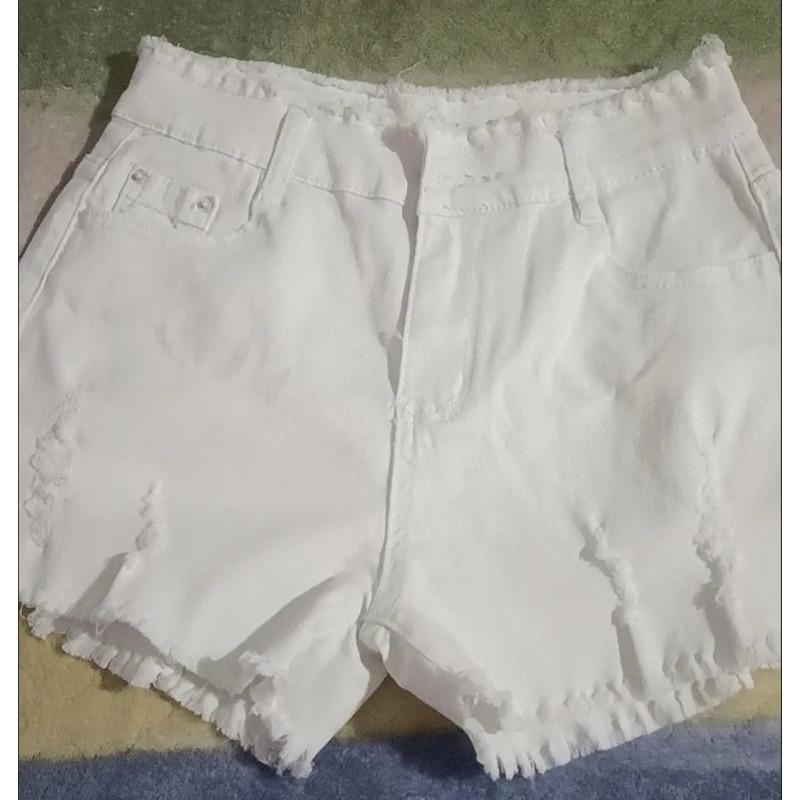 

Универсальные женские летние шорты с необработанными краями и рваными дырками 29 белый