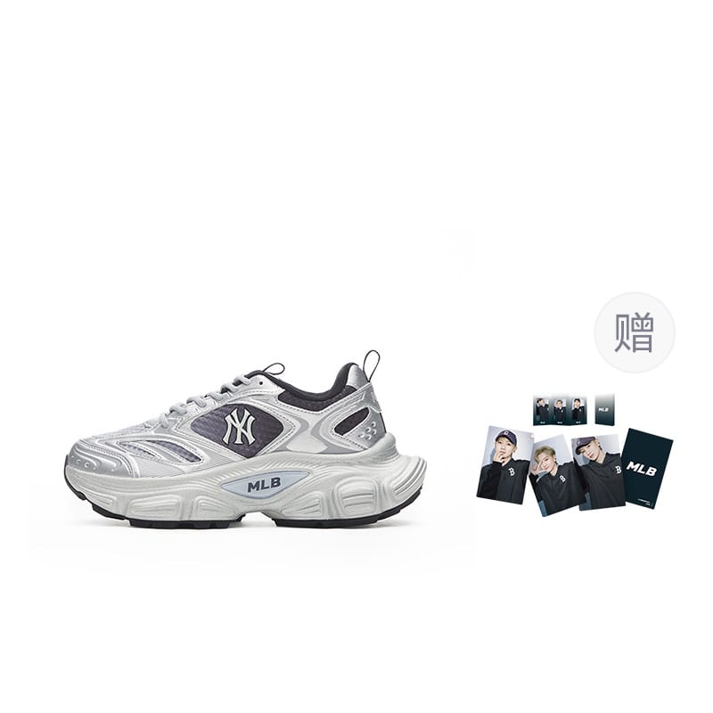 MLB New York Yankees Chunky Sneakers Unisex Silver 3ASHWC46N-50SIS
