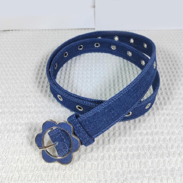 Flower Waist Chain Vintage Flower Denims Belt for Women Proms Stage and Club Party Casual Wear Elaborate Jewelry