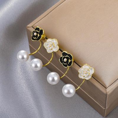 Elegante, klassische weiße Blumenohrringe, Retro-Rosenperlen-Ohrstecker für Frauen, Schmuck, Hochzeitsaccessoires
