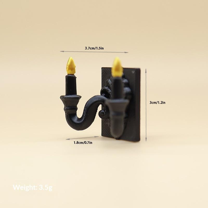 1 Stück Puppenhaus Dekor 1:12er Maßstab Miniatur Wandleuchte Kandelaber Stil Puppenhaus Wandleuchte DIY Zubehör