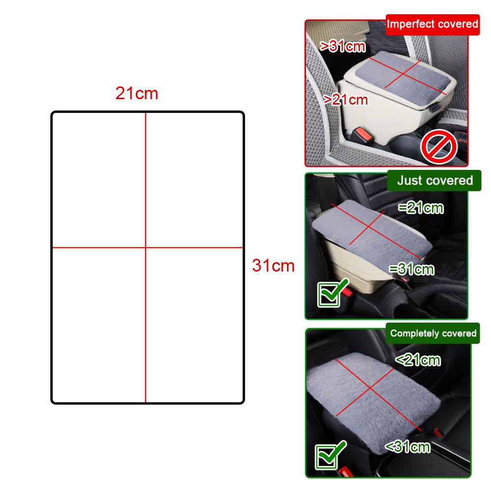Universal Plush Car Armrest Pad Auto Central Console Armrest Box Cover Arm Rest Box Warm Fur Soft Cushion Accessories Fitment