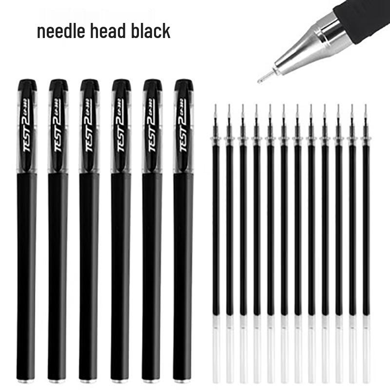 Student 0.5mm Black Gel Pen - Office Stationery Signing Pen 0.5mm