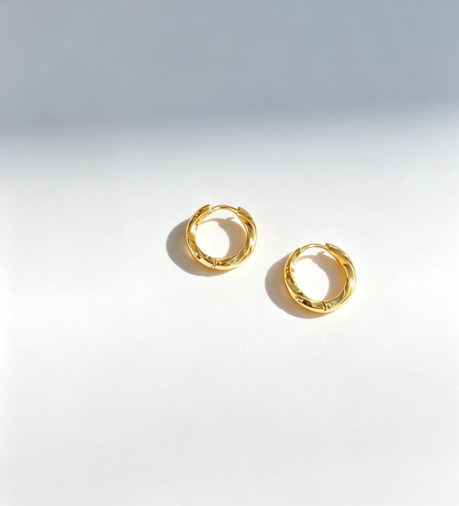 Elegant 316 Stainless Steel Twisted Hoop Earrings for Women - European & American Style, High-End Versatile Fashion Jewelry.