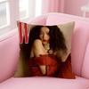 Popular Fashion Chinese Sexy Model LLiu Wen Cushion Cover Pillowcase Short Plush Invisible Zipper Room Sofa Cushion Cover